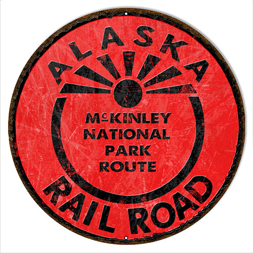 Alaska Railway Railroad Vintage Style Metal Sign 14 x 14