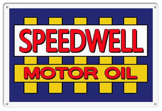 Speedwell Motor Oil Vintage Style Metal Sign 12 × 18