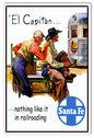 Santa Fe El Capitan Railroad 12×18