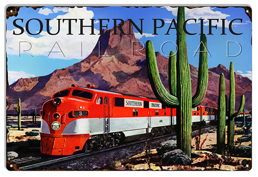 Souther Pacific Railways ductin Railroad Vintage Style Metal Sign 12 × 18