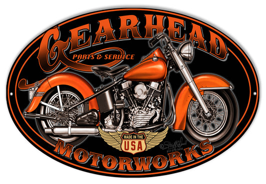 Gearhead Motorworks Motorcycle 11×18