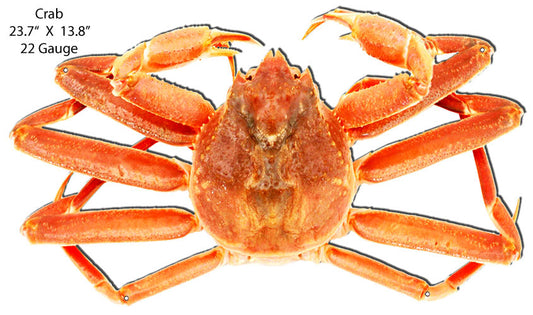 Crab Sea Animal Vintage Style Metal Sign 13 × 23