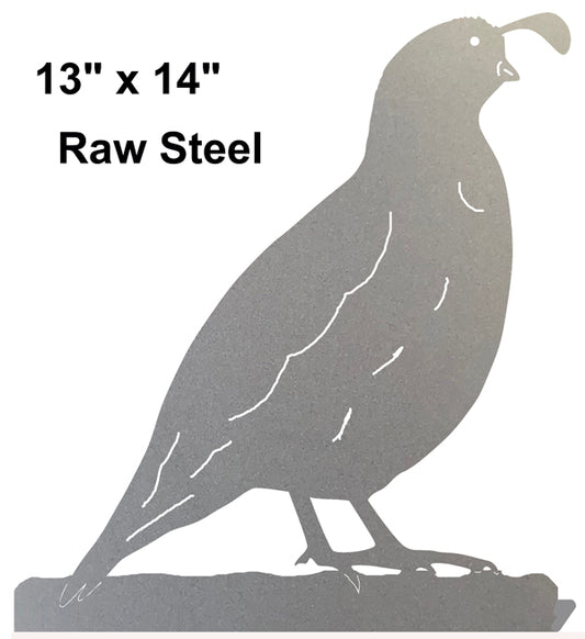 Quail Bird Raw Steel Vintage Style Metal Sign 13 × 14
