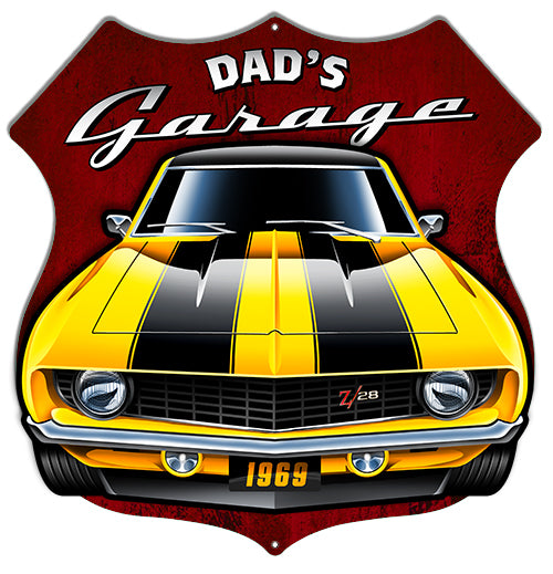 Dads Garage Scott Siebel Vintage Style Metal Sign 15 × 15