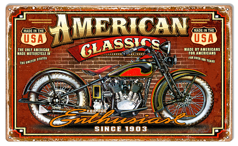 American Classics Motorcycle 18×30