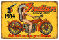 Indian Motorcycle Pin Up Girl Garage 12×18