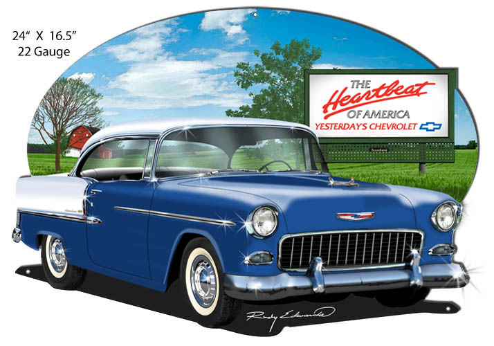 Chevy Blue Heartbeat 16.5×24