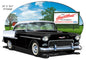 Chevy Black Heartbeat Garage 16.5×24