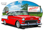 Chevy Red Heartbeat Garage 16.5×24