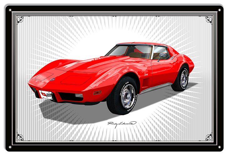 Corvette Sting Ray Red 16×24