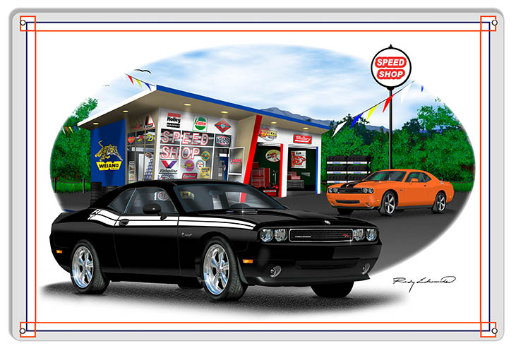 Dodge Challenger Black 18×30