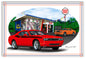 Dodge Challenger Red 18×30