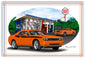 Dodge Challenger Orange 12×18