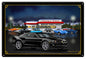 Chevys Diner Black Hot Rod 12×18