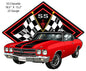 SS Chevelle Red Car 15.2×18.5