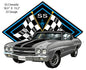 SS Chevelle Silver Car 15.2×18.5