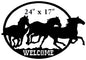 Welcome Horses Silhouette 17×24