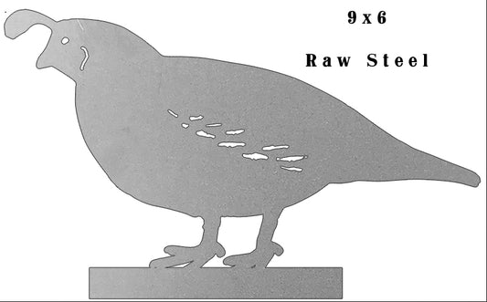 Quail Bird Raw Steel Vintage Style Metal Sign 6 × 9