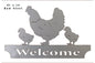 Hen Welcome Raw Steel 14×21