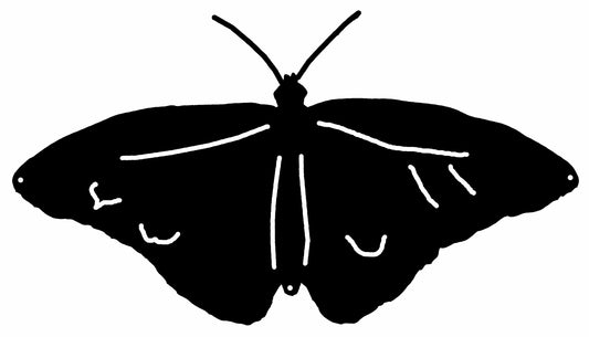 Butterfly Silhouette Vintage Style Metal Sign 13 × 23