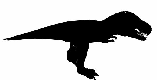 T-Rex Dinosaur Silhouette Vintage Style Metal Sign 10 × 22