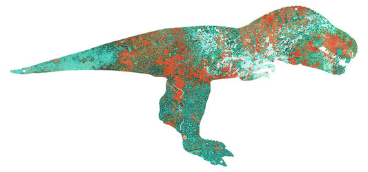 T-Rex Dinosaur Vintage Style Metal Sign 10 × 22