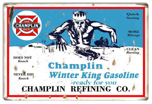 Champlin Gasoline Motor Oil 12×18