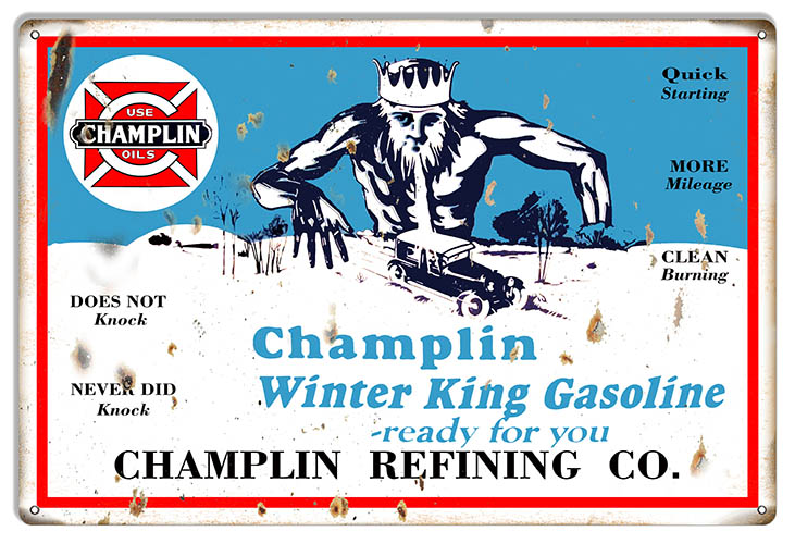 Champlin Gasoline Motor Oil 16×24