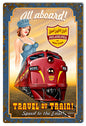 All Aboard Train 12×18