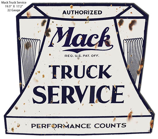 Mack Truck Service Vintage Style Metal Sign 17 x 19