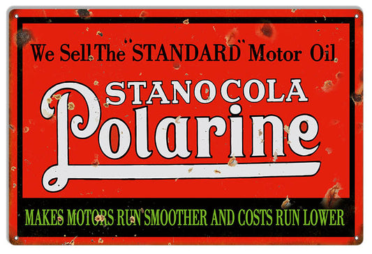 Stano Cola Motor Oil Vintage Style Metal Sign 18 × 30