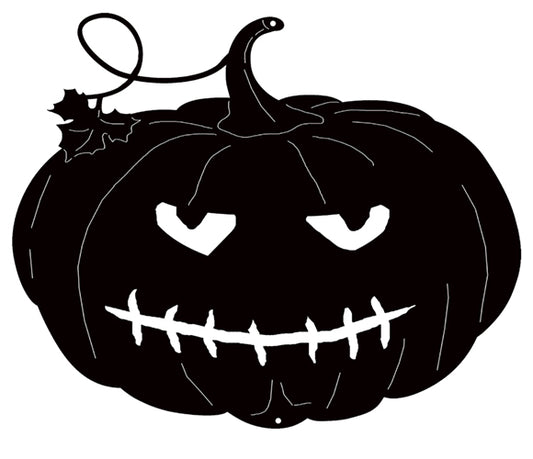 Jack O Lantern Black Halloween Decor Vintage Style Metal Sign 9 x 7