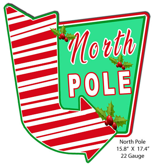 North Pole Holiday Christmas 15.8x17.4