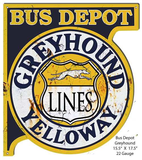 Grey Hound Bus Depot 15.5″x17.5″