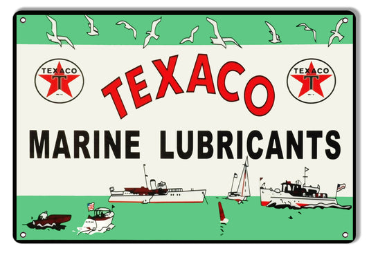 Texaco Maine Lubricants Vintage Style Metal Sign 9 × 12