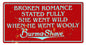 Broken Romance Burma Shave 12x24