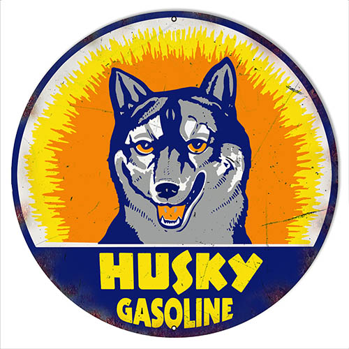 Husky Motor Oil Gas Vintage Style Metal Sign 30 x 30