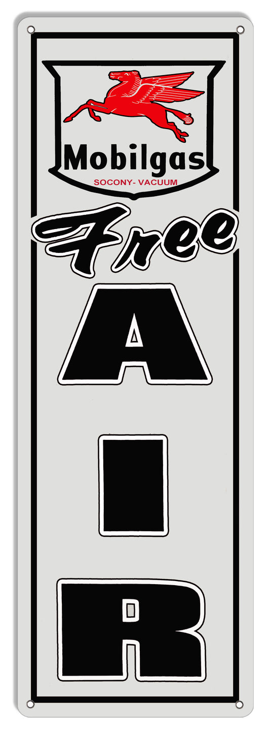 Mobilgas Free Air Vintage Style Metal Sign 6 x 18