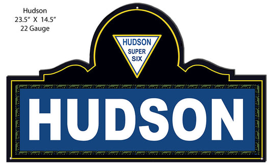 Hudson Super Fix Automobile Vintage Style Metal Sign 23 × 14