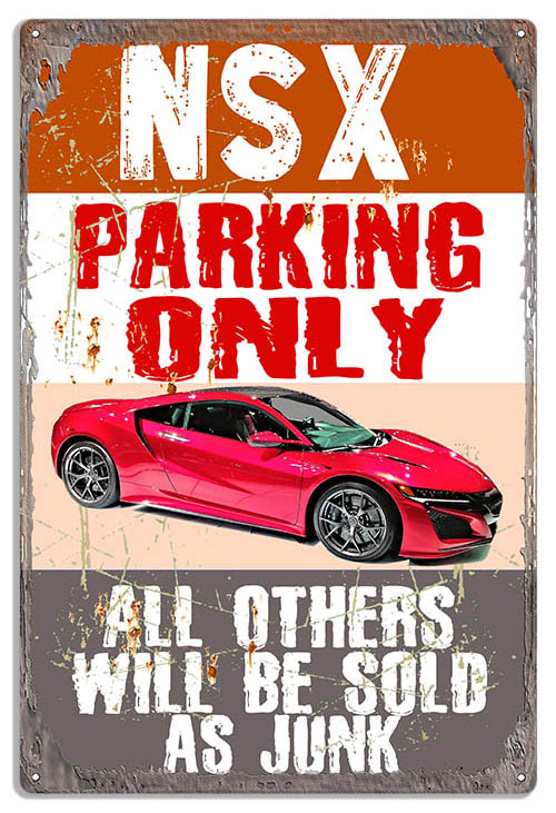Acura NSX Parking Only 12×18