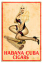 Habana Cuba Cigars Pin Up Girl 12x18