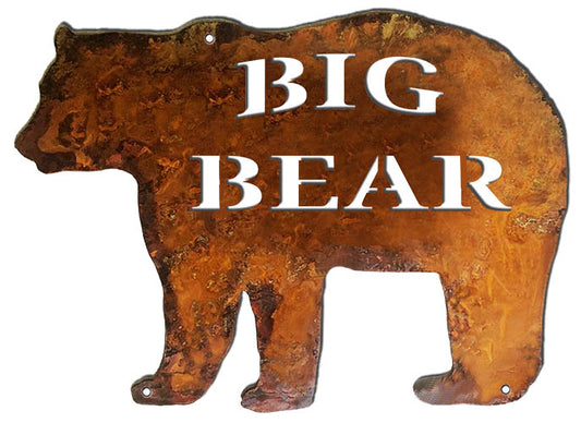 Big Bear Copper Vintage Style Metal Sign 11 × 8