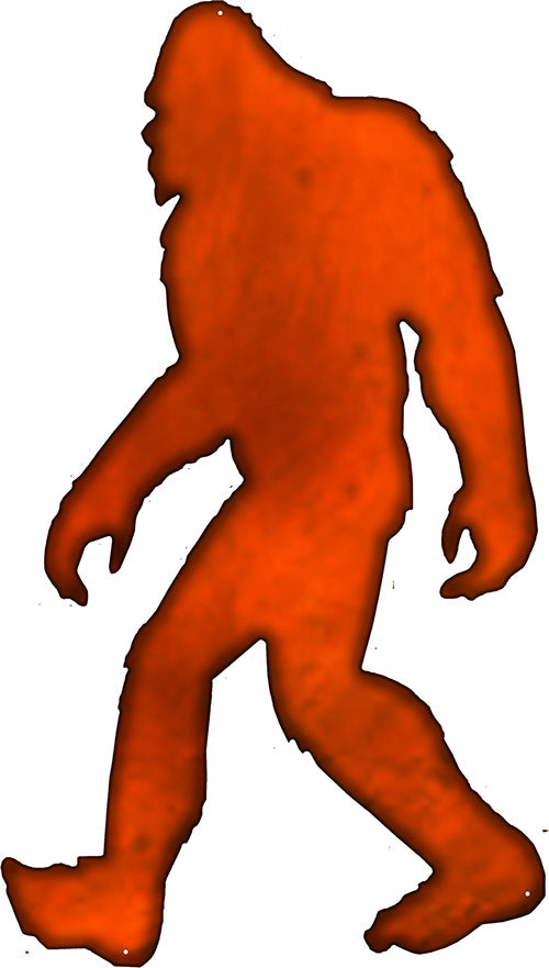 Bigfoot Copper Silhouette Vintage Style Metal Sign 23 × 13