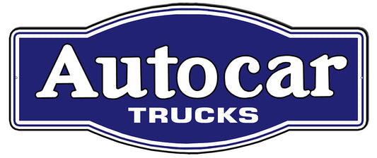 Autocar Trucks Vintage Style Metal Sign 36 × 15