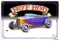 Blue Hot Rod With Flames Shannon Watts 12×18