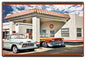 Classic Chevys Hot Rod At Service Station 12×18