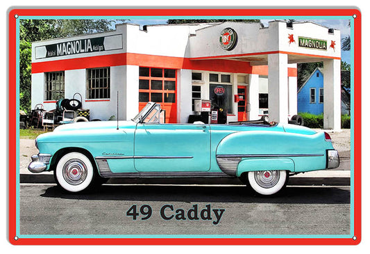 Classic Car Cadillac Vintage Style Metal Sign 12 × 18