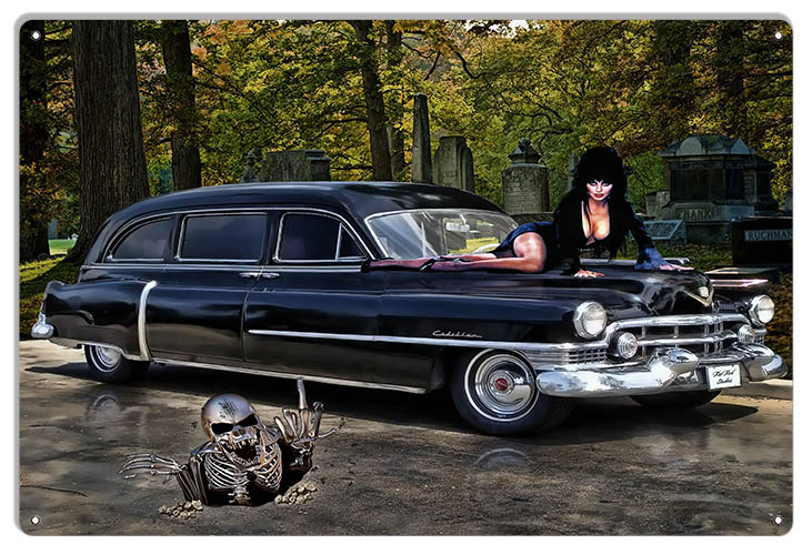 Classic Car 1950s Cadillac Hearst Art 12×18