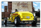 1934 Yellow Roadster In Redlands Calif 12×18