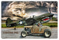 Curtiss P40 Aircraft Hot Rod Car 12×18